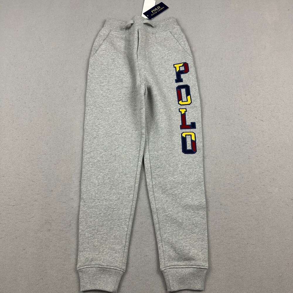 Polo Ralph Lauren Pants Boys Small Gray Heather Spellout Sweatpants S